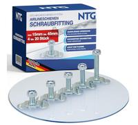 Schraubfitting Airlineschiene Fitting Single Endbeschlag f. Zurrschiene 1-20 Stk (10 Stück (25 mm))