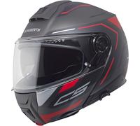 Schuberth C5 Omega Klapphelm, schwarz-grau-rot, Größe S für Männer
