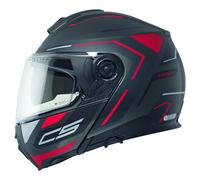Schuberth C5 Omega Klapphelm, schwarz-grau-rot, Größe 3XL für Männer