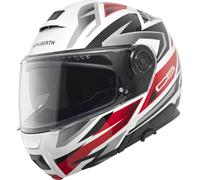 Schuberth Klapphelm C5 Zenith, weiss-rot, XL (61 cm) für Männer