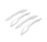 Schutzabdeckung für Türgriff Für A4 B9 A5 F5 Q5 Modelljahre 2018 2019 4-teiliges Set Türgriffabdeckungen/Zierleisten Im Carbonfaser-Look ABS Chrom(Silber)