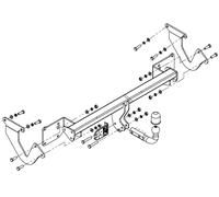 Schwanenhals Abschleppstange für Peugeot Expert III 2016- Nein Elektrik - C /