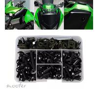 195PCS Motorrad Schwarz Verkleidungs Schraubenset für Honda Yamaha Kawasaki BMW