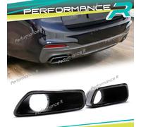 Schwarz Auspuffblenden Auspuff Endrohr Blende für BMW 5er G30 G31 M Paket 2017+