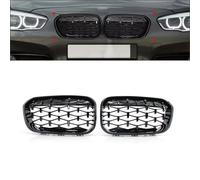 Schwarz Front Stoßstange Niere Grill Diamant Grille Für BMW 1 Serie F20 F21