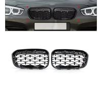 Schwarz Front Stoßstange Niere Grill Diamant Grille Für BMW 1 Serie F20 F21
