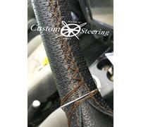 Schwarz Perforiert Leder Lenkrad Abdeckung Für Ford Kuga 2013 - 2018