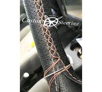 Schwarz Perforiert Leder Lenkrad Abdeckung Für Ford Kuga 2013 - 2018