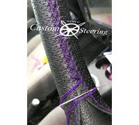 Schwarz Perforiert Leder Lenkrad Abdeckung Für Ford Kuga 2013 - 2018