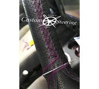 Schwarz Perforiert Leder Lenkrad Abdeckung Für Ford Tourneo Connect 2013-2018