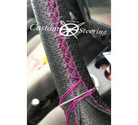 Schwarz Perforiert Leder Lenkrad Abdeckung Für Ford Tourneo Connect 2013-2018