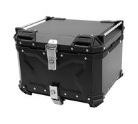 Schwarz Universal Motorrad Topcase Aluminium Hard Motorradkoffer wasserdichte Top Case Gepäckträger Koffer Motorrad Heckbox Tour Tail Box mit Schloss & 2 Schlüsseln,Max. Tragfähigkeit 10kg (55L)