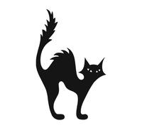 Schwarze Katze Halloween Aufkleber Auto Fenster Wand Möbel Dekoration