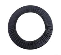 Schwarze Lenkradbezug aus Oxfordstoff Ölresistent | Passend bis 45cm, kratzfestes Design, schützt , schwarze für optik, universelle Montage