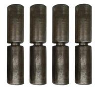 Schweißbare Zylinderscharniere, 20 x 110 mm, robustes Stahl-Scharnier, Kugellager, abnehmbare Scharniere für Metalltore, LKW, Anhänger, 360° drehbar, 100 kg Tragkraft, 4 Stück
