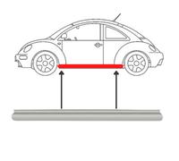Schweller Reparaturblech 176cm Links für VW New Beetle 1998-2010 1C 9C 1Y