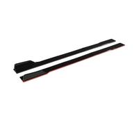 Schweller Reparaturblech Seitenleisten Satz 2m Für Benz W205 W204 W203 W211 W212 W213 W117 C117 W176 Für AMG Für GTR Auto Seite Rock Extensions Spoiler Rocker Splitter(Rot)
