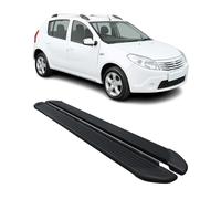 Schweller Trittbretter Schweller für Dacia Sandero Stepway 2007-2012 Alu Schwarz