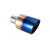 SCKCPNHNPP Schalldämpfer 54mm 63mm Einlass Auto Auspuff Schalldämpfer Rohr Edelstahl Bevel Brunt Auto Hinten Schwanz Kehle Endrohre(Burnt B 54-102mm)