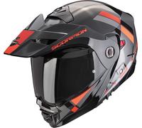 Scorpion ADX-2 Klapphelm Galane Silber / Schwarz / Rot (ECE 22-06) M