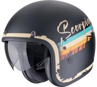 Scorpion Belfast Evo Adonis Jethelm, schwarz-beige, Größe XS 54 55 für Männer
