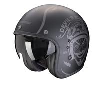 Scorpion Belfast Evo Romeo Jethelm, schwarz-silber, Größe XL für Männer