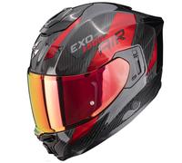 Scorpion EXO-1500 Carbon Air Platted Helm, schwarz-rot Größe: S