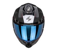 Exo-1500 Carbon Air Zity Motorradhelm (Schwarz/Rot/Blau), M (57)