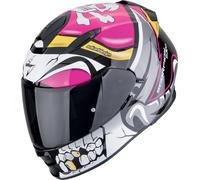 Scorpion Exo-491 Pirate Helm, schwarz-weiss-pink, Größe XS für Männer