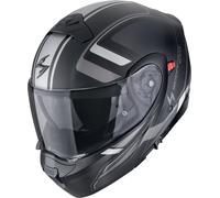 Scorpion EXO-930 Evo Ardens Klapphelm, schwarz-silber, Größe S für Männer