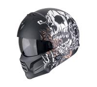 Scorpion Exo Combat II Genesis Mattschwarz-Weiss-Gold Gr. M Motorradhelm