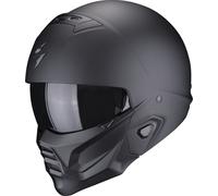 Scorpion, Exo-Combat Ii, Modulare Offene Motorradhelme, Mattschwarz, S, Bewunderer Unisex