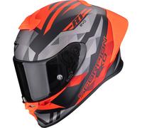 Scorpion EXO-R1 Evo II Air Valere Helm, schwarz-grau-rot, Größe M für Männer