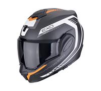 Scorpion EXO-Tech Evo Carbon Cosy Schwarz Orange Klapphelm