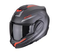 Scorpion EXO Tech Evo Carbon Cosy Helm, schwarz-rot, Größe M für Männer