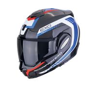 Scorpion Exo-Tech Evo Carbon Klapphelm Cosy Schwarz / Blau / Rot (ECE 22-06) 2XL