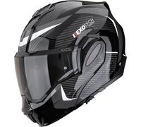Scorpion EXO-TECH EVO PRO Accuti Motorrad-Klapphelm schwarz-silber 2XL