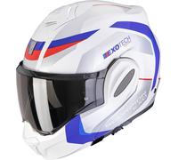 Scorpion Exo-Tech Evo Pro Acuti Klapphelm, weiss-rot-blau, Größe XL für Männer