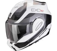 Scorpion Exo-Tech Evo Pro Commuta Klapphelm, weiss-silber, Größe S für Männer