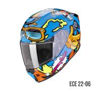 Scorpion Kinderhelm EXO-JNR FUN blau-orange - S