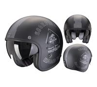 Scorpion Belfast Evo Spade Jethelm, schwarz-silber, Größe XL für Männer