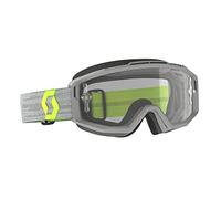 Scott Split OTG grau/gelbe Motocross Brille, transparent