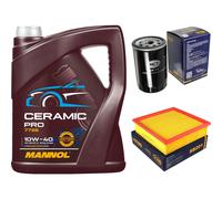 SCT Inspektionspaket 5L MANNOL Ceramic Pro 10W-40 für VW Polo Coupe 86C 80 1.3