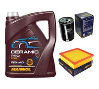 SCT Inspektionspaket 5L MANNOL Ceramic Pro 10W-40 für VW Polo Coupe 86C 80 1.3