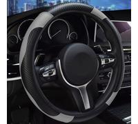 SDXXDEGF Lenkradbezug für Toyota C-HR II 2023 2024 2025, Leder Kohlefaser Lenkradschutz Anti-Rutsch Lenkradhülle Auto Zubehör,Grey
