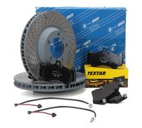 SEBRO Bremsscheiben TEXTAR Beläge für PORSCHE 996 3.6 GT3 / GT2 ab 01.2004 vorne