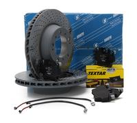 SEBRO Bremsscheiben + TEXTAR Beläge für PORSCHE 996 Carrera / GT3 / Turbo hinten