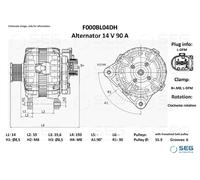 SEG Automotive F000BL04DH Generator für AUDI,FORD,SEAT,SKODA,VW
