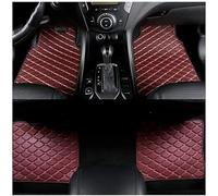 SEGSFGHD 4pcs Auto Bodenmatte Fußmatten, für MG ZS 2017 2018 2019 2020 2021 2022 2023 2024 2025 Hybrid Auto Leder FußMatten,Autoteppich FußMatte,Allwetter Wasserdicht Anti-Rutsch,All Red