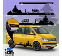 Seiten-Streifen Aufkleber-Set kompatibel mit VW T5 T6 - Camping